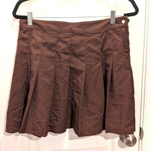 H&M Chocolate Brown Skater Skirt‎ Size 10 New